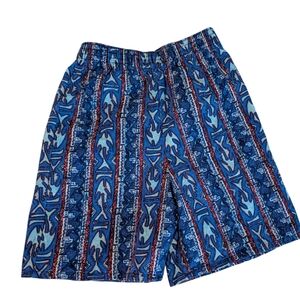 90s Vintage Youth Basic Editions Multicolor Geometric Patterned Cotton Shorts